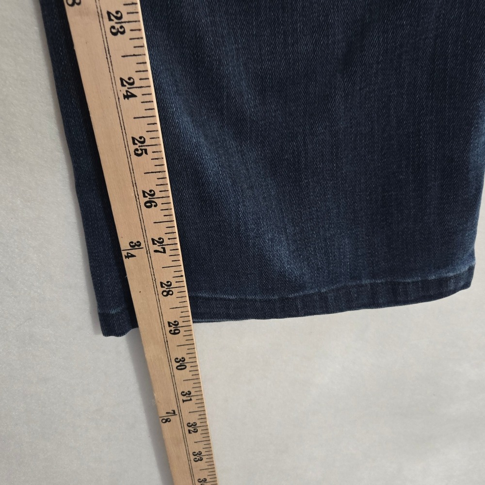 7 For All Mankind Size 28 Bootcut Jeans Dark Wash Indigo Stretch Denim #1427 - Picture 8 of 10